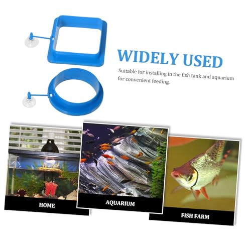 YARNOW 2 Stück Teiliges Aquarium Futterring Schwimmend Verstellbar Doppellagig Fisch Futterhilfe Geeignet für Flake Futter Verhinderung von Futterverteilung im Aquarium von YARNOW