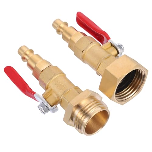 YARNOW 2 Stück Teiliges Winterfester Schnellablassadapter für Gartenschlauch mit Gewinde Männlich und Weiblich Korrosionsbeständiger Kupfer blowout adapter zum Entwässern und Frostschutz YARNOW 2 Stück Teiliges Winterfester Schnellablassadapter für Gartenschlauch mit Gewinde Männlich und Weiblich Korrosionsbeständiger Kupfer blowout adapter zum Entwässern und Frostschutz von YARNOW