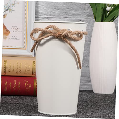 YARNOW 2 Stück Vintage Eisen Eimer Blumentopf für Garten und Zuhause Robuster Pflanzkübel im Landhausstil Dekorativer Deko Eimer für Blumen und Pflanzen Vielseitiger Garteneimer für von YARNOW