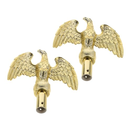 YARNOW 2 Stück Wetterfester Goldener Adler Fahnenmast-aufsatz aus Robustem Kunststoff Wetterbeständig Einfach zu Montieren Dekorativ für Garten und Außenbereich von YARNOW