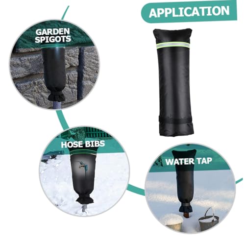 YARNOW 2 Stück Winterfeste Wasserhahn Schutzhülle Isolierende Außenhahn Abdeckung aus Polyester mit Reflektierendem Streifen Frostsicher Wiederverwendbar Einfache Befestigung ohne von YARNOW