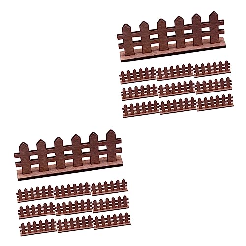YARNOW 20stücke Mini Holzzaun Teiliges Aus Natürlichem Holz Für Puppenhaus Und Garten Landschaftsdekoration Für Miniaturprojekte Robuste Und Langlebige Gartenzaun-accessoires von YARNOW