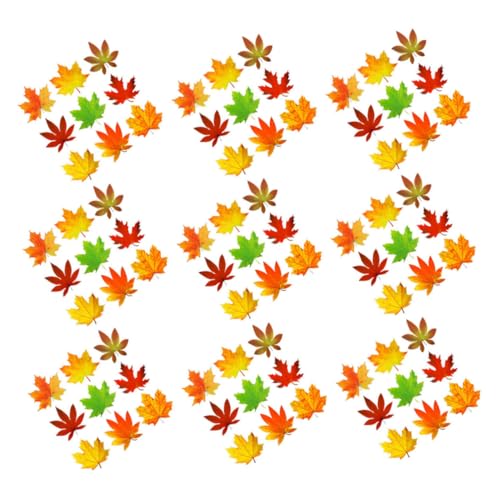 YARNOW 270 Stück Teiliges Herbstliches Ahornblatt Dekorationsset mit Selbstklebenden Punkten Künstliche Dekorative für Tisch Klassenzimmer und Herbstparty Wiederverwendbar Leicht und von YARNOW