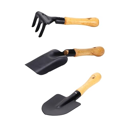 YARNOW 3 Stück Mini Gartenwerkzeug für Teiliges Bonsai Werkzeug mit Schaufel Rechen und für Kleine und Pflanzenliebhaber zum Erlernen der Gartenarbeit und Pflanzenpflege von YARNOW