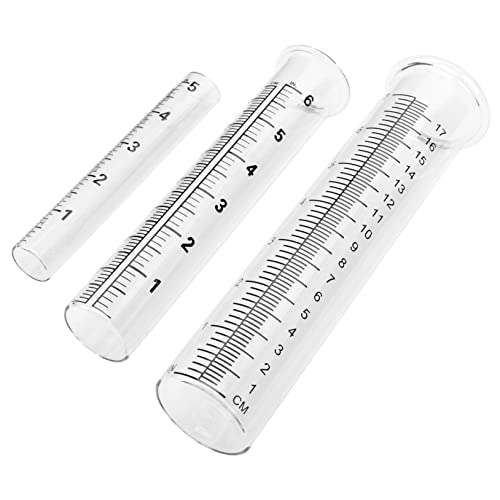 YARNOW 3stücke Regenmesser Röhren Präzise Niederschlagsmessung Mit Wetterfesten Glaszylindern Für Garten Und Outdoor Für Meteorologie Und Landwirtschaft von YARNOW