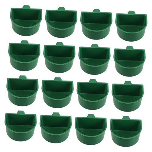 YARNOW 30 Stück Teiliges Vogelkäfig Futter Wasserschälchen mit Stabilem Kunststoff-klammerhalter Kleine Futterbecher für Wellensittiche Nymphensittiche Abnehmbar Leicht zu Reinigen von YARNOW