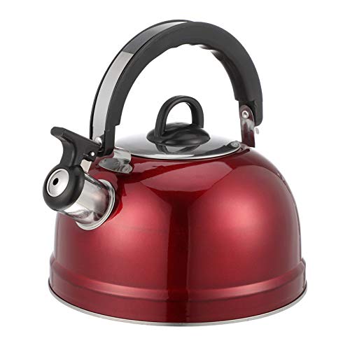 YARNOW 3L Flötenkessel Pfeifender Wasserkocher Kunststoff Edelstahl Teekessel Wasserkessel Teekanne mit Griff für Herd Küche Drinnen Draußen Wandern Picknick Camping Gasherd Rot YARNOW 3L Flötenkessel Pfeifender Wasserkocher Kunststoff Edelstahl Teekessel Wasserkessel Teekanne mit Griff für Herd Küche Drinnen Draußen Wandern Picknick Camping Gasherd Rot von YARNOW