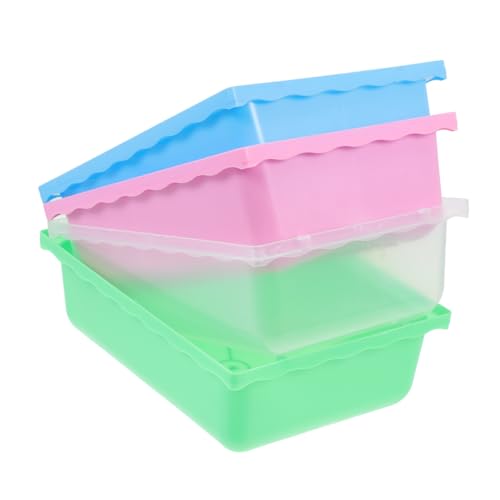 YARNOW 4 Stück Hamsterkäfig Tablett Hamsterkäfig Zubehör Aufbewahrungstablett Haustierkäfig Bettpfannen Tablett Haustier Kottablett Hamstertöpfchen Hamster Kottablett Haustier von YARNOW