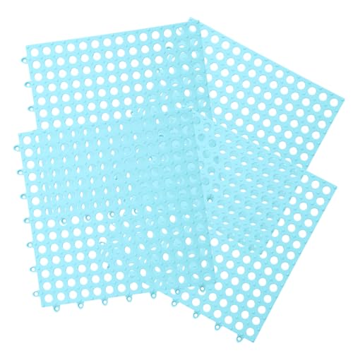 YARNOW 4 Stück Kaninchenmatten Kaninchen Matte Hasenkäfigmatten Hasenfüße Matten Pads kaninchenzubehör Hasen zubehör für den käfig Fußmatten für Hamster Käfig Fußkissen Plastik Sky-Blue von YARNOW