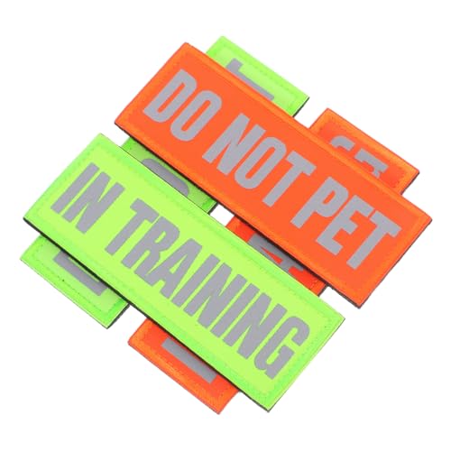 YARNOW 4 Stück Reflektierende Geschirr Patches Reflektierende Sicherheitspatches Haustiermarken Abnehmbare Hundepatches Hundegeschirr Patches Gestickte Für von YARNOW