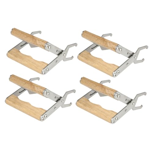 YARNOW 4 Stück Teiliges Imker-Werkzeug Edelstahl Beehive Frame Holder mit Holzgriff Präziser Rahmenheber für Bienenschonendes Arbeiten Handlich und Sicher für Hobby Imker YARNOW 4 Stück Teiliges Imker-Werkzeug Edelstahl Beehive Frame Holder mit Holzgriff Präziser Rahmenheber für Bienenschonendes Arbeiten Handlich und Sicher für Hobby Imker von YARNOW