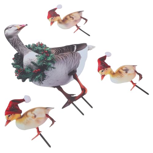 YARNOW 4 Stück Teiliges Metall Gartenstecker mit Weihnachtsmotiven Rostfreie Outdoor Deko Lebendige Tierente Skulpturen für und Garten Einfache Installation ohne Werkzeug YARNOW 4 Stück Teiliges Metall Gartenstecker mit Weihnachtsmotiven Rostfreie Outdoor Deko Lebendige Tierente Skulpturen für und Garten Einfache Installation ohne Werkzeug von YARNOW