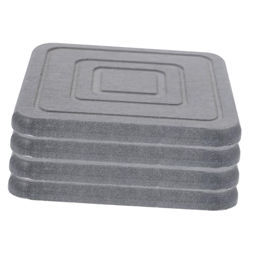 YARNOW 4 Stück Teiliges Saugfähiges Kieselgur Quadratische Diatomit Untersetzer rutschfeste Pflanzen und Trinkhaltermatte Schnell Trocknend für Bad Küche und Tisch von YARNOW