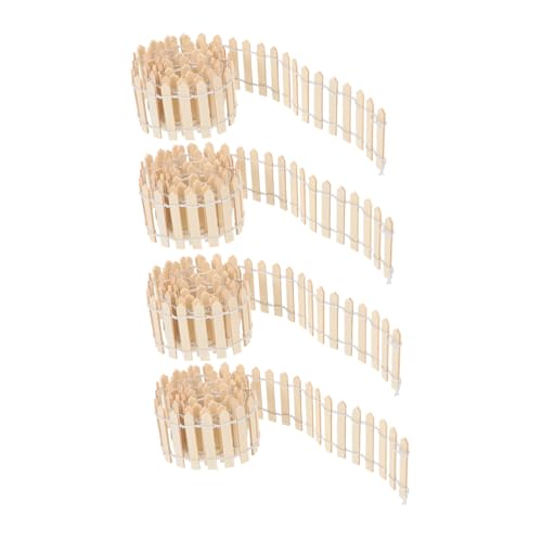 YARNOW 4 Stücke Miniatur Gartenzaun Flexibel Robust Kunststoff für Puppenhaus Feengarten DIY Dekorativ Bonsai Terrarium Mini-Landschaft Gartenornamente von YARNOW