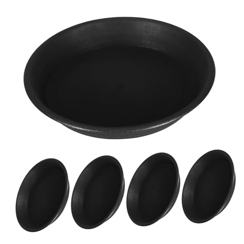 YARNOW 5 Stück Runde Pflanzuntersetzer aus Dickem Kunststoff Wasserabsorbierend Außendurchmesser Geeignet für Innen und Außenbereich Schützt Böden im Büro und Wohnzimmer von YARNOW