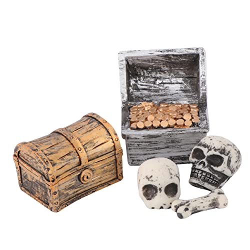 YARNOW 5 Stück Teiliges Truhen Set aus Resin Miniatur Dekoration für Mikrolandschaften Detailreiches Unterwasser Schatzornament für Wohn und YARNOW 5 Stück Teiliges Truhen Set aus Resin Miniatur Dekoration für Mikrolandschaften Detailreiches Unterwasser Schatzornament für Wohn und von YARNOW