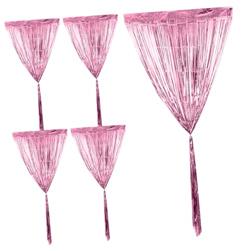 YARNOW 5 Stück Teiliges Tüllvorhänge aus Folie Metallic Fransen Vorhang für Partys Hochzeiten Geburtstagsfeiern Fotohintergründe YARNOW 5 Stück Teiliges Tüllvorhänge aus Folie Metallic Fransen Vorhang für Partys Hochzeiten Geburtstagsfeiern Fotohintergründe von YARNOW