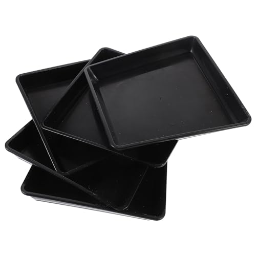 YARNOW 5pcs Blumentopf Untersetzer Eckig Kunststoff Pflanzentopf Untersetzer Pflanzgefäß für Innen Außen Pflanzentopf Zubehör 18X18CM von YARNOW