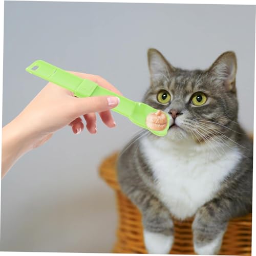 YARNOW 6 Stück Teiliges Katzen Leckerlöffel Präzise Portionierung Langlebiges Leicht zu Reinigendes Material für Nassfutter und Flüssige Snacks Platzsparend für Haushalte mit Mehreren von YARNOW