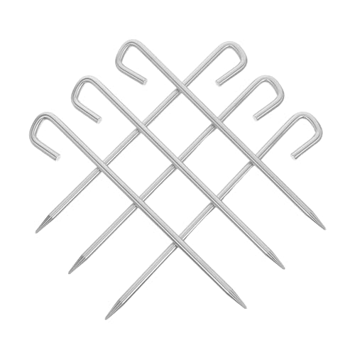 YARNOW 6 Stück Teiliges Schwere Zeltnägel aus Edelstahl Windfeste Zeltheringe für Camping Wandern Rucksackreisen Robuste Bodenanker für Zelte Planen und Sonnensegel Lang von YARNOW