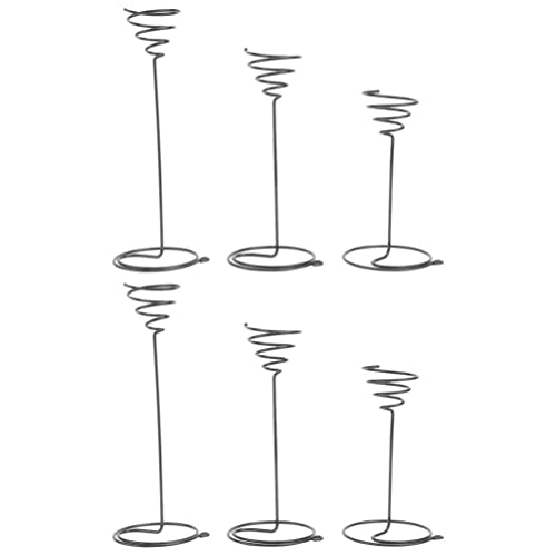 YARNOW 6 Stücke Garten Air for Racks Steht Tillandsia Draht Anzeige Halter Edelstahl Silber Pflanzer Tischplatte Home Desktop Rack Ständer Display Halter Basis Spirale von YARNOW