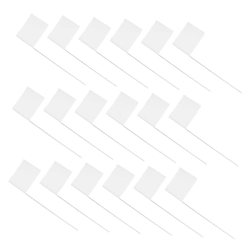 YARNOW 60 Stück Weiße Markierungsfähnchen mit Drahtstab Stabile und Leichte Markierungsflaggen für Vermessung Bewässerung und Landschaftspflege Schnell Installierbar und Präzise von YARNOW