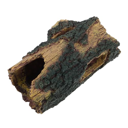 YARNOW Aquarium Dekoration Hohler Baumstamm aus Resin Naturnahe Versteckhöhle für Betta Fische Garnelen und Reptilien Natürlicher Baumstumpf als Aquarium Zubehör von YARNOW