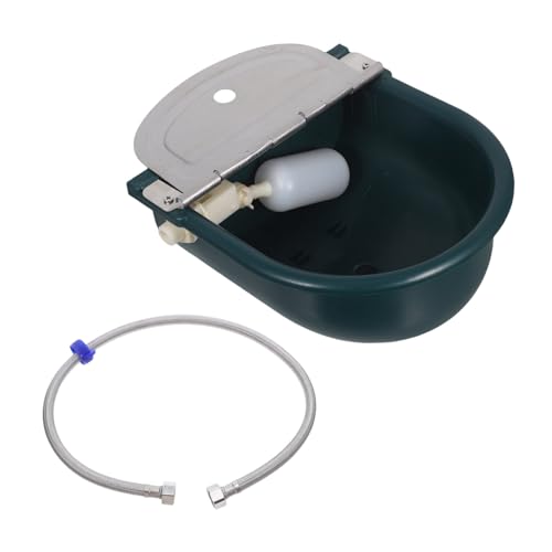 YARNOW Automatische Viehtränke Viehtränke Outdoor Tränke Automatische Tränkeschale Farmtränke Schaftränkeschale Tränke Mit Schlauch Tiertrog Viehtränkeschale Abs Grün von YARNOW