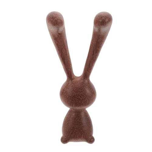YARNOW Babyzimmerdekoration Ornamente Hasenornament Kaninchen-Desktop-Ornamente Holzhandwerk Kaninchendekorationen Für Draußen Mini-osterhasen-Statue Tischhase Thuja Brown von YARNOW