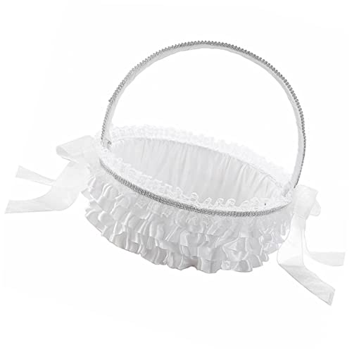 YARNOW Blumenmädchenkorb Hochzeitskorb Elegante Dekoration Für Zuhause Hochzeit Party Rustikaler Blumenmädchenkorb von YARNOW