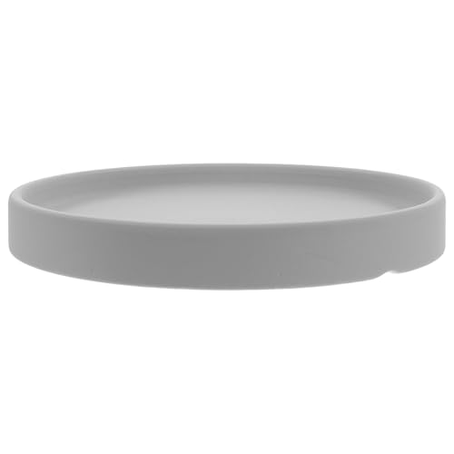 YARNOW Blumentopf Untersetzer Eleganter Keramik Topf Tray für Pflanzen Hellgrau für Sukkulenten Kakteen und Blumen im und Außenbereich von YARNOW