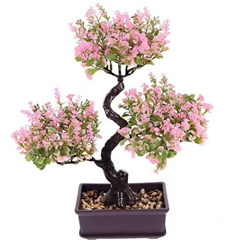 YARNOW Bonsai Künstlicher Bonsai-Baum Unechte Topfpflanze Im Topf Faux Bonsai- Für Home-Office-Dekoration Rosa Baum Kunstpflanzen Groß Kunstpflanzen Groß Kunstpflanzen Groß Kunstpflanzen Groß von YARNOW