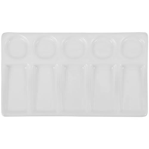 YARNOW Ceremic-Farbtablett-Paletten 10-Fach-Malpalette Rechteckiges Aquarell-Maltablett Für DIY-Bastelmalerei YARNOW Ceremic-Farbtablett-Paletten 10-Fach-Malpalette Rechteckiges Aquarell-Maltablett Für DIY-Bastelmalerei von YARNOW