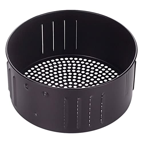 YARNOW Fritteusenkorb Luftfritteuse Korb 3. 5L Frittierkorb Heißluftfritteuse Ersatzkorb Zubehör Nicht Stick Gusseisen Küchenkorb Pommes Frites Körbchen Chips Korb Air Fryer Basket für Küche Schwarz von YARNOW