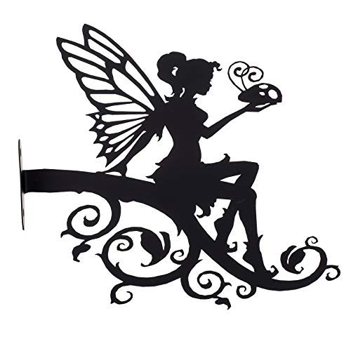 YARNOW Gartenstecker Rost Stecker Fee Elfen Figur Metall Deko Garten Dekofigur Edelrost Gartendeko Figuren Eisen Gartenfigur Garten Skulpturen Statue von YARNOW