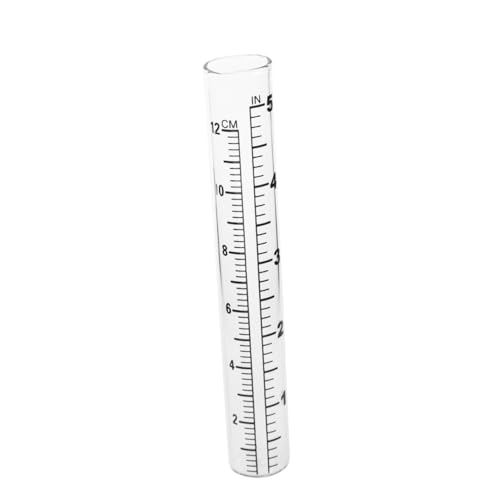 YARNOW Glas Regenmesser Messrohr mit Maßstab Flacher Boden Präzises Testglas für Garten Landwirtschaft und Klimaforschung Niederschlagsmesser Wetterfest und Robust von YARNOW