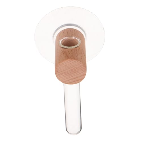 YARNOW Hängender Terrarium Wandpflanzer mit Glasröhren und Holzständer Japanischer Stil Hydroponische Pflanzenhalterung für Badezimmer Büro Wohnzimmer Stilvolle Wanddekoration von YARNOW