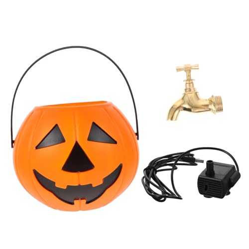 YARNOW Halloween Garten Dekoration Schwimmender Wasserhahn Ornament mit Fließendem Wasserdesign USB Betrieben Kürbis Eimer Wetterfestes Outdoor Dekoartikel für Terrasse YARNOW Halloween Garten Dekoration Schwimmender Wasserhahn Ornament mit Fließendem Wasserdesign USB Betrieben Kürbis Eimer Wetterfestes Outdoor Dekoartikel für Terrasse von YARNOW