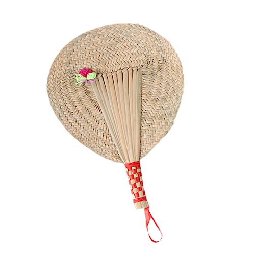 YARNOW Handgefertigter Rohrkolben Fächer Leichter und Schöner Sommer Handfächer für Zuhause und Outdoor Aktivitäten für mit Dekorativem Design und Aufhängemöglichkeit Zufällige Farbe von YARNOW