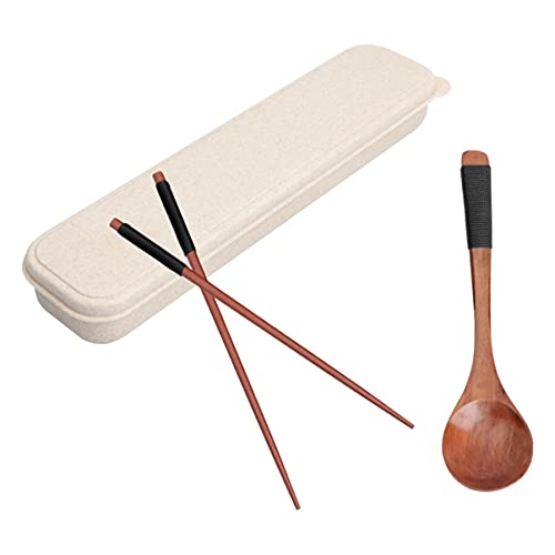 YARNOW Easy Putz 3-teiliges Set Reisebesteck Aus Holz Essstäbchenhalter Wiederverwendbares Campingbesteck Mini Holzlöffel Zum Besteckhalter Utensilien- Hölzern Handbuch Reisen China von YARNOW