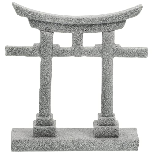 YARNOW Feengarten Ornament Aquarium Shinto Schrein Japanische Shinto-Torii-Tor-Statue Mini-Stein Torii-Tor Ornament Fischbecken Dekoration Garten Skulptur Fisch Tank Ornament von YARNOW