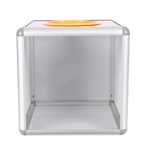 YARNOW Kasten Transparente Lotteriebox Tombola-Trommel Klare Wahlurne Klares Vorschlagsfeld Ticketbox Business- Zeichenkiste. Blaue Lose Spinner Aluminiumlegierung Büro Schreibtisch von YARNOW