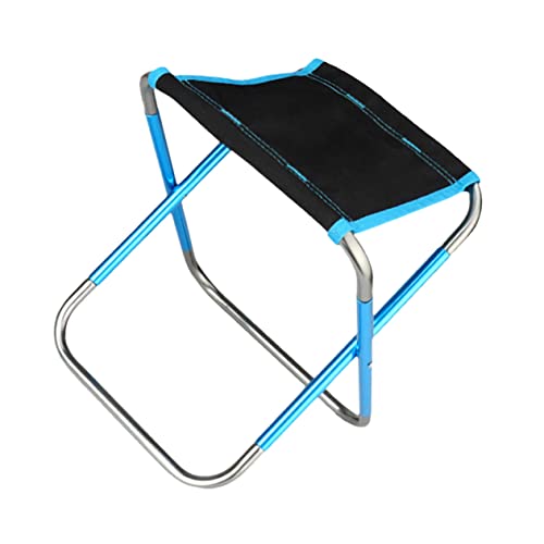 YARNOW Klapphocker im Freien Campingstühle für Erwachsene zusammenklappbar Angelhocker Campingzubehör tragbarer Stuhlhocker tragbarer Campinghocker Oxford-Stoff Blue von YARNOW