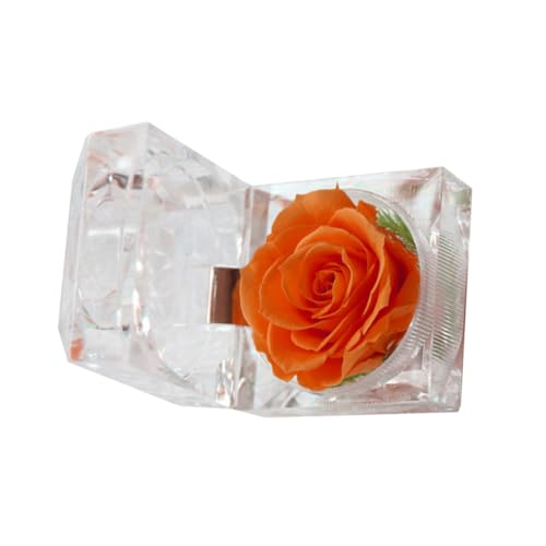 YARNOW Konservierte Rose in Glaskuppel, Nie Verwelkte Rose zum Geburtstag Und Jahrestag, Orange YARNOW Konservierte Rose in Glaskuppel, Nie Verwelkte Rose zum Geburtstag Und Jahrestag, Orange von YARNOW