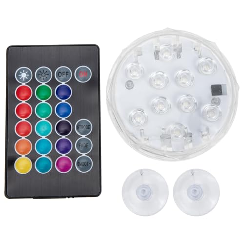 YARNOW LED Unterwasserlicht Rgb Poollicht mit Fernbedienung Farben Bunte Teichbeleuchtung für Garten Schwimmbad Aquarium Energieeffizientes LED Tauchlicht von YARNOW