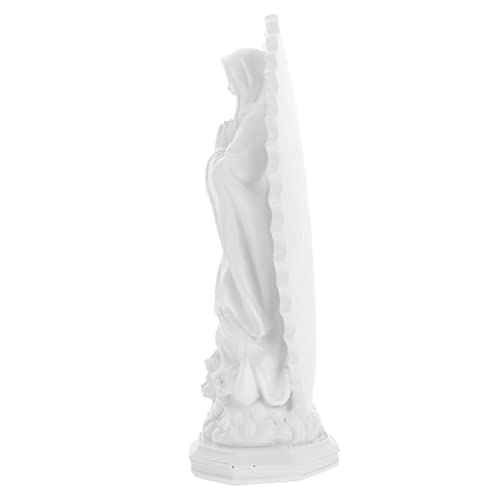 YARNOW Madonna-Statue Desktop-Statue Der Jungfrau Maria Katholische Sakramente Figur Der Jungfräulichen Mutter Jungfrau Maria Decke Marien-Statue Jesus-Statue Harz Weiß Mini Requisiten von YARNOW