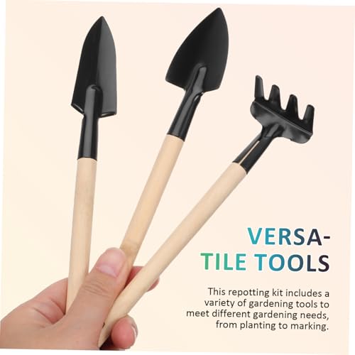 YARNOW Mini Gartenwerkzeug Set mit Pflanzenmarkern Leichter Handkelle Kleinem Rechen und Atmungsaktiven Jutepflanztaschen Vielseitig für Umpflanzen und Pflanzkennzeichnung für Frauen und von YARNOW