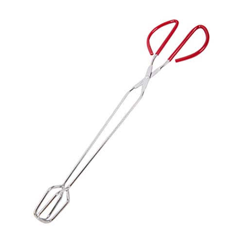 YARNOW Multitools Lange Wurstzange Greifzange Grill Kamin Holzzange Brennholzzange Grabber Klaue für Feuerstelle Kamin Greifer Grillzange Scherenform Greifzange Grill Werkzeug von YARNOW