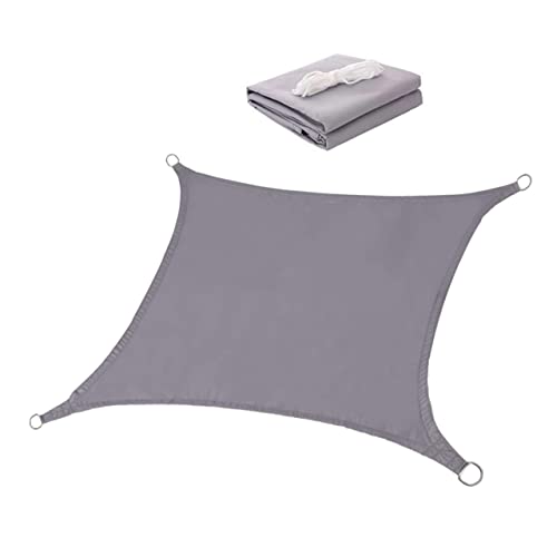 YARNOW Quadratisches Sonnensegel aus Wasserabweisendem Polyester Uv Beständiges Gartendach mit Stabilem Design für Terrasse Pool und Außenbereich Silbergrau von YARNOW