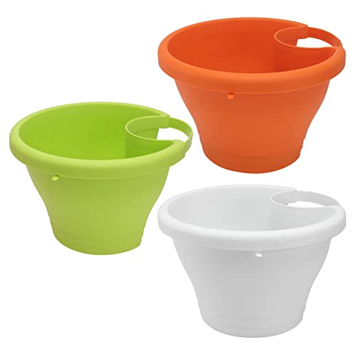 YARNOW Regenrohr Blumentopf Hängetopf Balkontopf Fallrohr Pflanztopf Balkontopf Regenrinne Pflanzkübel Pflanzgefäß Übertopf Blumenkasten für Regenfallrohre Draußen Balkon Garten L 3 Stück von YARNOW
